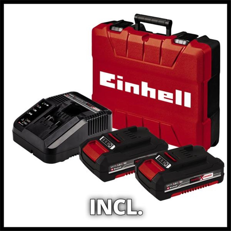 Einhell Power X-Change 18V Cordless Brushless 60Nm Combi Drill Kit