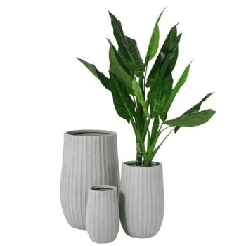 Kae Handmade Grey Fibre Clay Planter Set 75cm