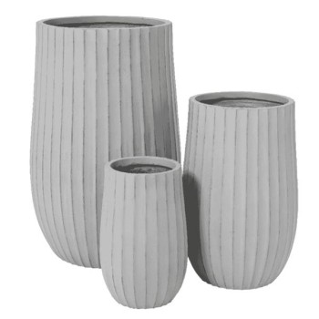 Kae Handmade Grey Fibre Clay Planter Set 75cm