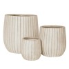 Kae Handmade Sand Fibre Clay Planter Set With Beech Wooden Legs