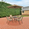 GF : UH FLORINA TAUPE 4 SEATER W/ PARASOL
