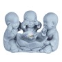 Water Feature 42cm 4 LED Solar 3 Monks
