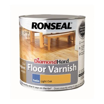 Ronseal Diamond Hard Floor Varnish Rich Light Oak 2.5L