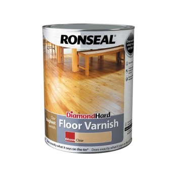 Ronseal Diamond Hard Floor Varnish Clear Gloss 5L