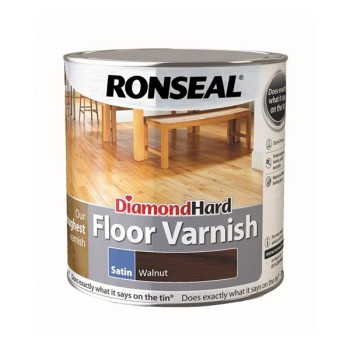 Ronseal Diamond Hard Floor Varnish Walnut 2.5L