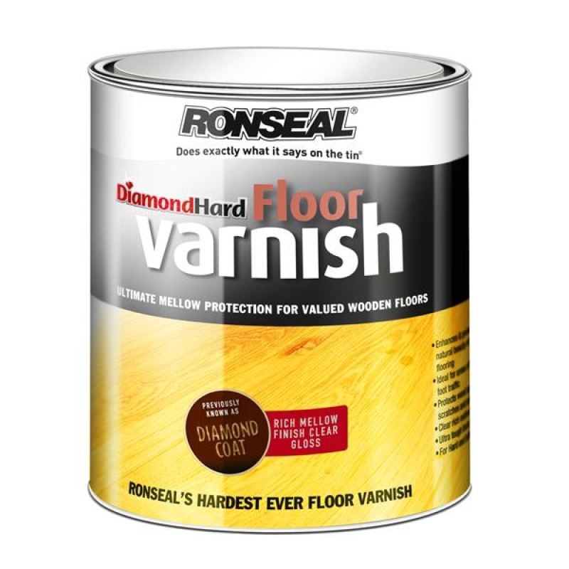 Ronseal Diamond Hard Mellow Floor Varnish Gloss 5L