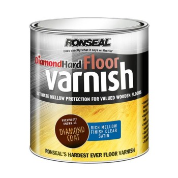 Ronseal Diamond Hard Mellow Floor Varnish Satin 2.5L