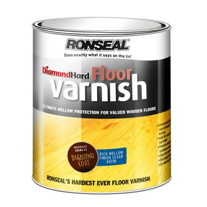 Ronseal Diamond Hard Mellow Floor Varnish Satin 5L