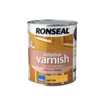 Ronseal Interior Varnish Light Oak Satin 750ml
