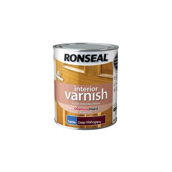 Ronseal Interior Varnish Deep Mahogany Satin 750ml