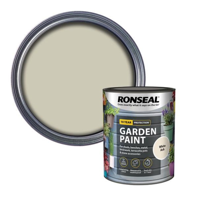 Ronseal Garden Paint White Ash 750ml