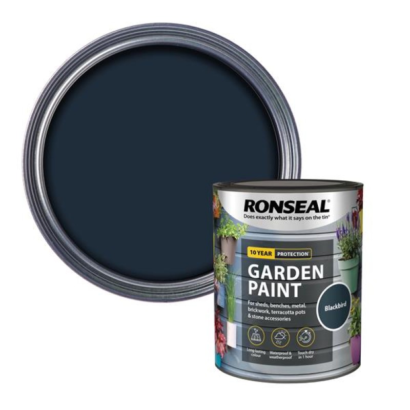 Ronseal Garden Paint Blackbird 750ml