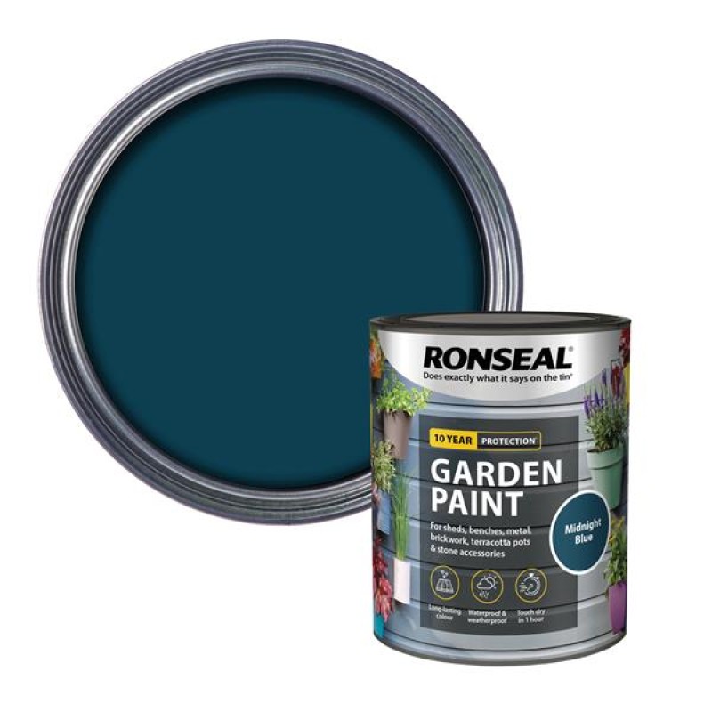 Ronseal Garden Paint Midnight Blue 750ml