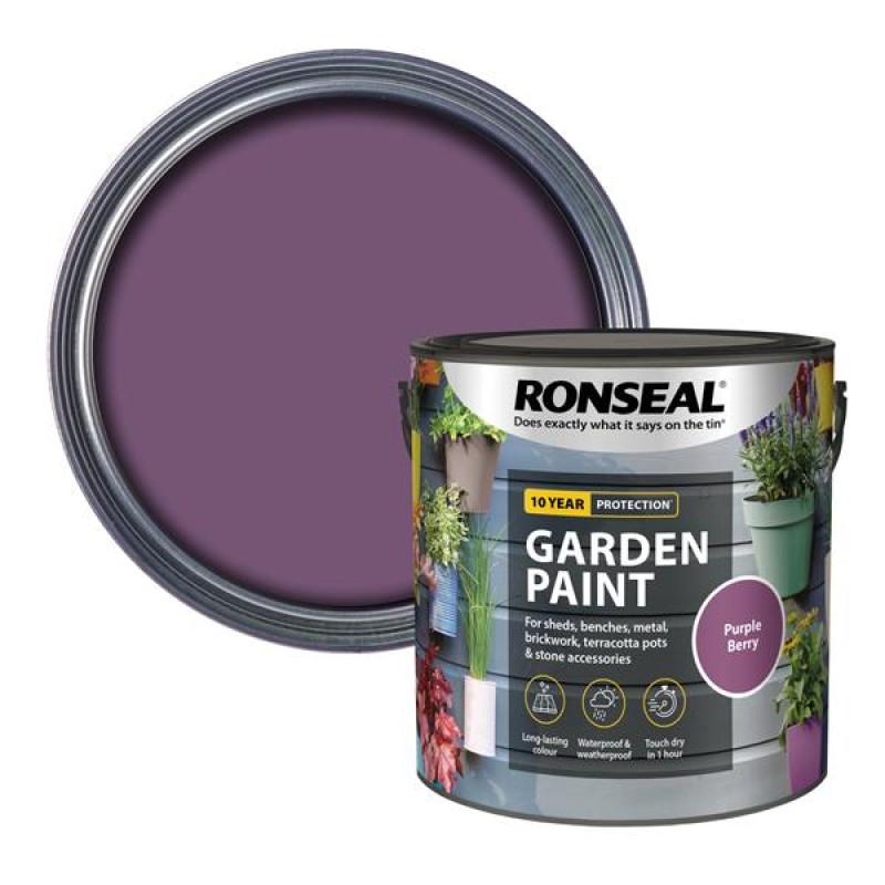 Ronseal Garden Paint Purple Berry 2.5L