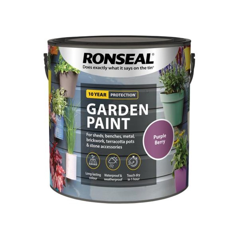 Ronseal Garden Paint Purple Berry 2.5L