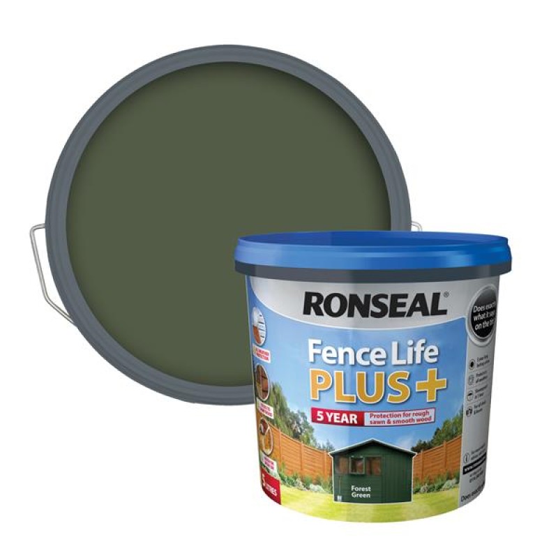 Ronseal Fence Life Plus Forest Green 5L