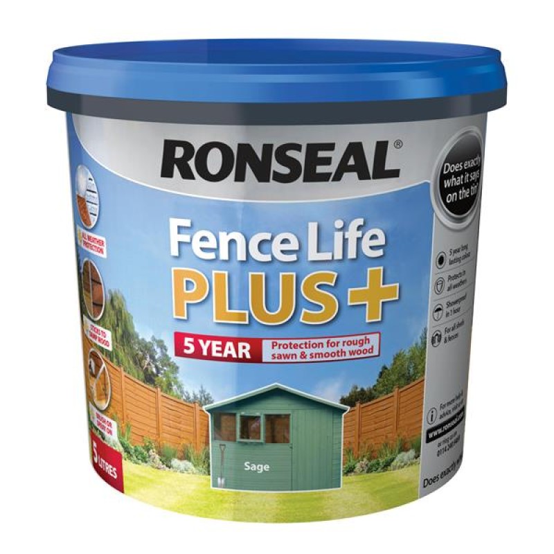 Ronseal Fence Life Plus Sage 5L