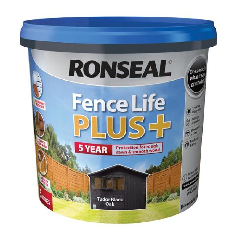 Ronseal Fence Life Plus Tudor Black Oak 5L