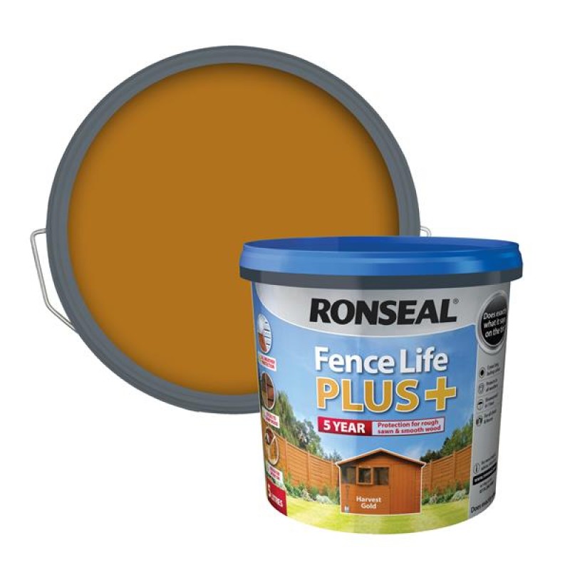 Ronseal Fence Life Plus Harvest Gold 5L