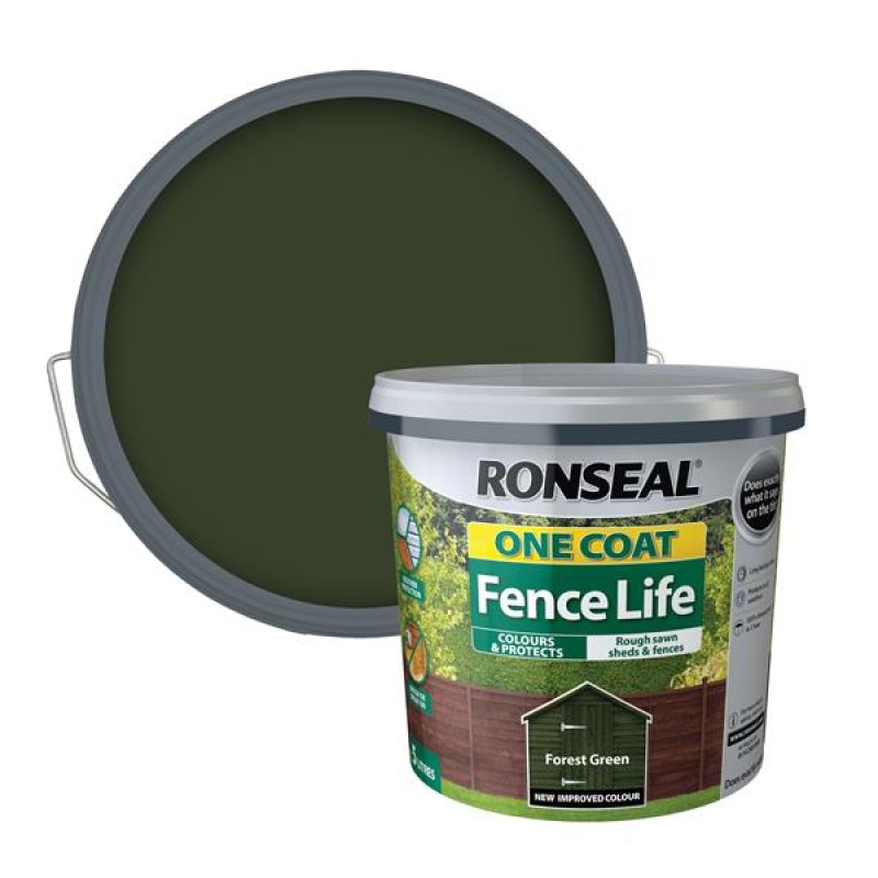Ronseal One Coat Fence Life Forest Green 5L