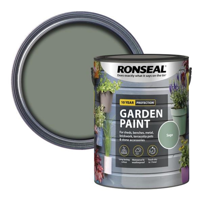 Ronseal Garden Paint Sage 5L
