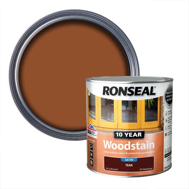 Ronseal 10 Year Woodstain Teak Satin 2.5L