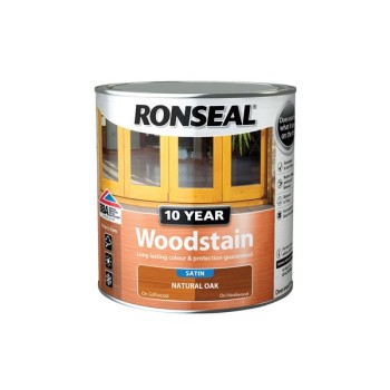 Ronseal 10 Year Woodstain Natural Oak Satin 2.5L