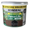 Ronseal One Coat Fence Life Tudor Black Oak 12L