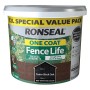 Ronseal One Coat Fence Life Tudor Black Oak 12L