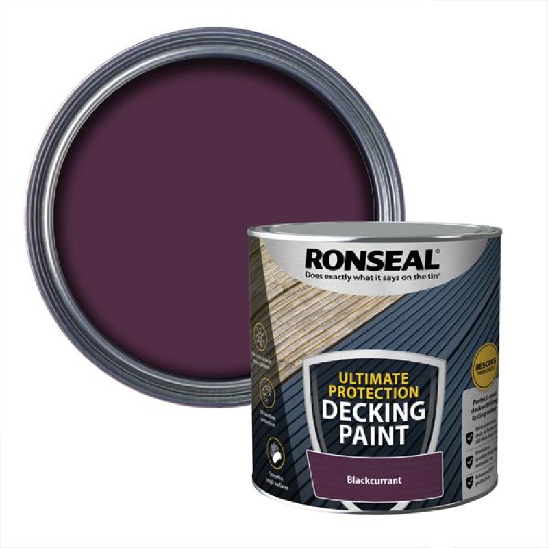 Ronseal Ultimate Protection Decking Paint Blackcurrant 2.5L