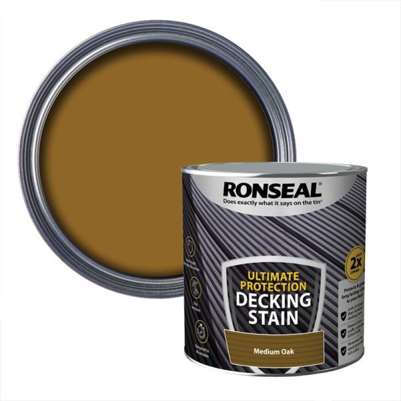 Ronseal Ultimate Protection Decking Stain Medium Oak 2.5L
