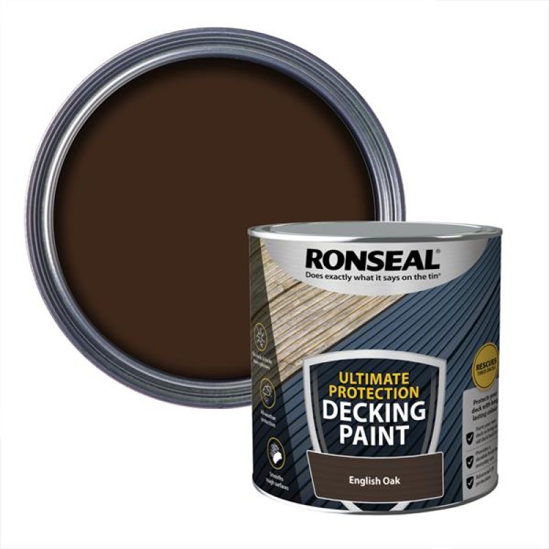 Ronseal Ultimate Protection Decking Paint English Oak 2.5L