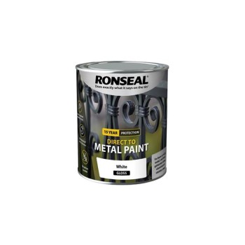 Ronseal Direct to Metal Paint White Gloss 750ml