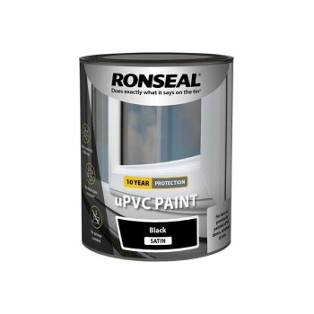Ronseal uPVC Paint Black Satin 750 ml