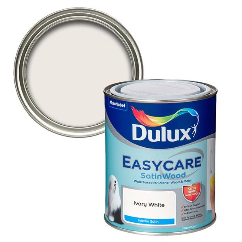 Dulux Easycare Satinwood Ivory White 750ml