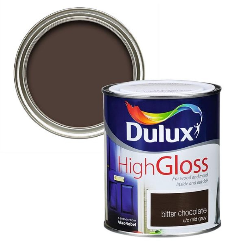 Dulux High Gloss Bitter Chocolate 750ml
