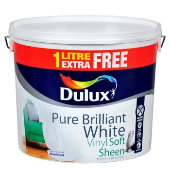 DULUX SOFT SHEEN WHITE 10LT +1LT FREE