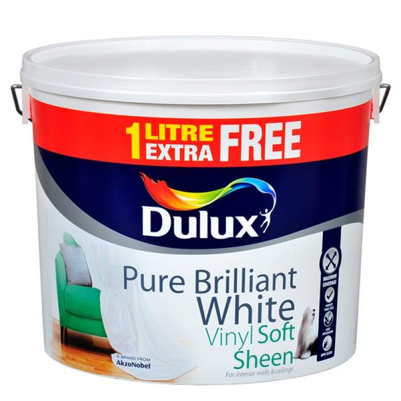 DULUX SOFT SHEEN WHITE 10LT +1LT FREE