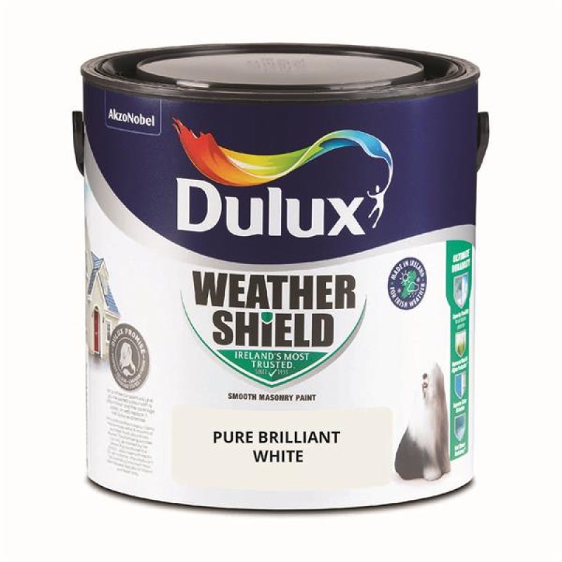 Dulux Weathershield Smooth Masonry Pure Brilliant White 2.5L