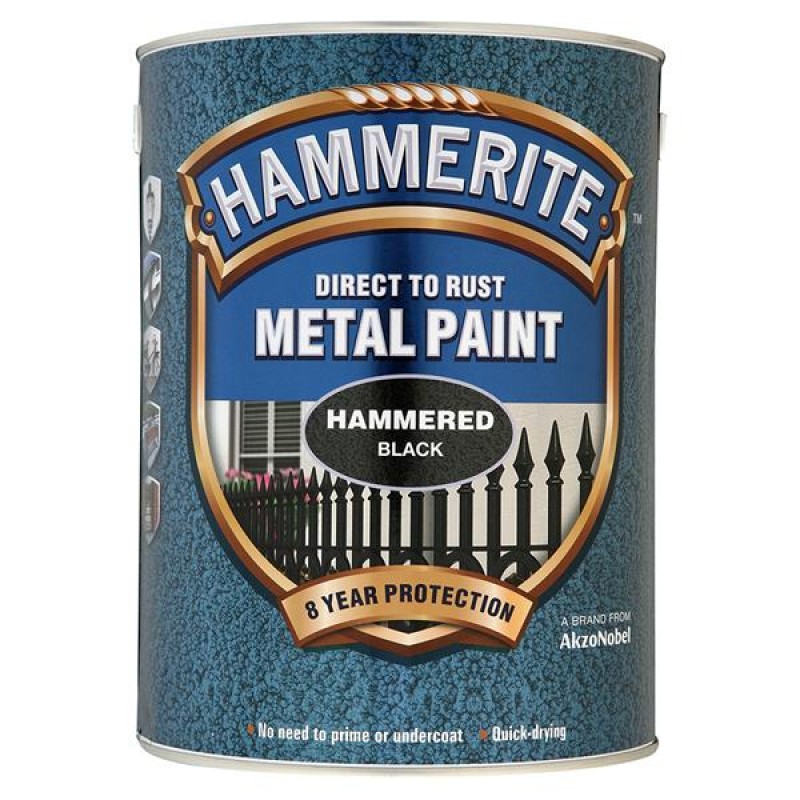 Hammerite Hammered Black 5L