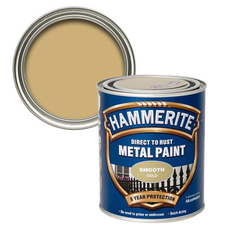 Hammerite Smooth Gold 250ml