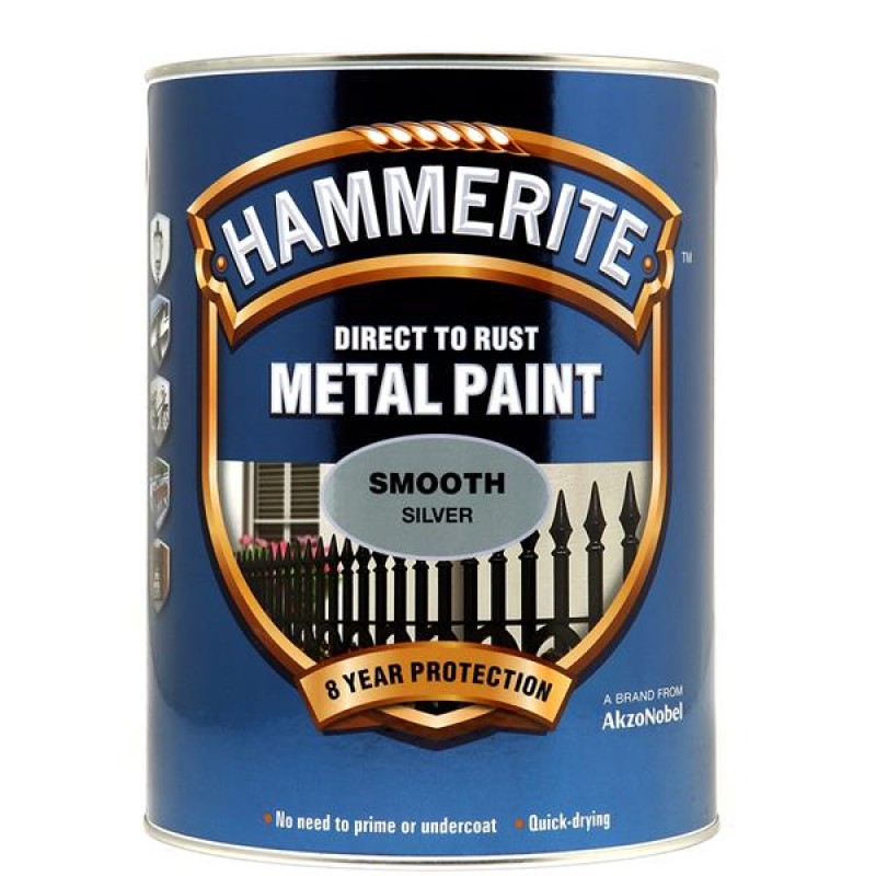 Hammerite Smooth Silver 5L