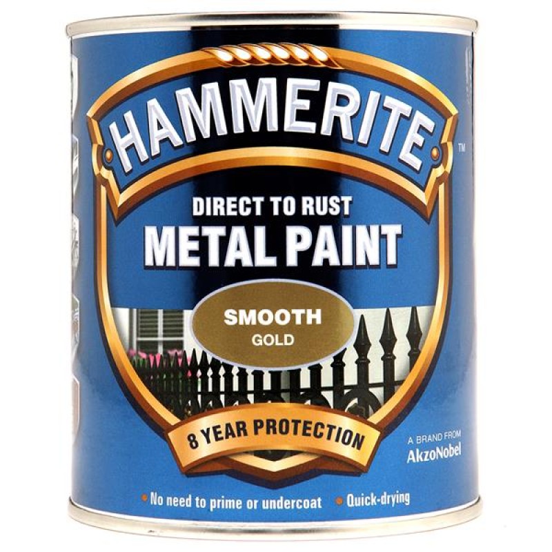 Hammerite Smooth Gold 750ml