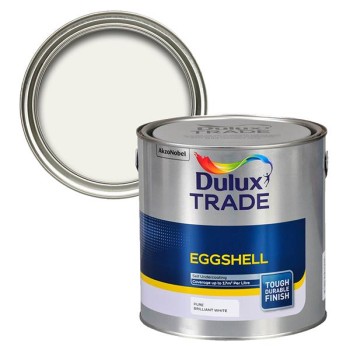 Dulux Trade Eggshell Pure Brilliant White 2.5L