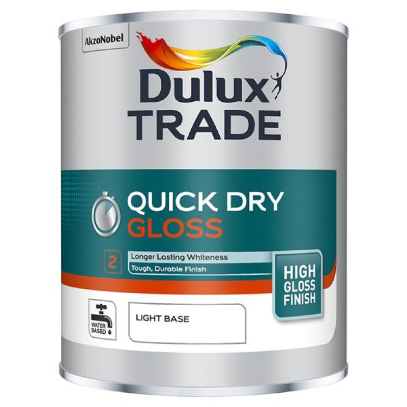 Dulux Trade Quick Dry Gloss Light Base 1L