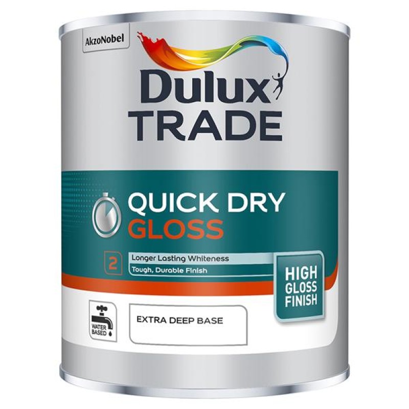 Dulux Trade Quick Dry Gloss Extra Deep Base 1L