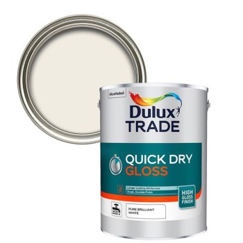 Dulux Trade Quick Dry Gloss Pure Brilliant White 5L