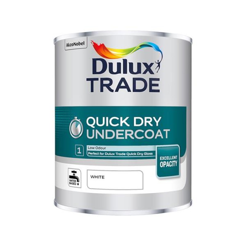 Dulux Trade Quick Dry Undercoat Pure Brilliant White 1L