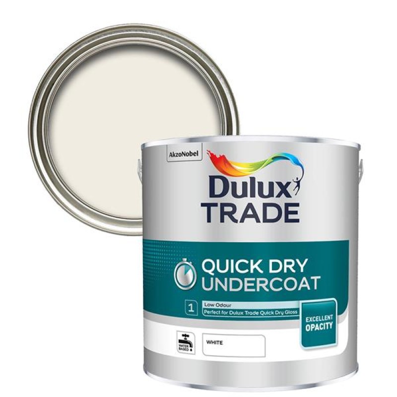 Dulux Trade Quick Dry Undercoat Pure Brilliant White 2.5L
