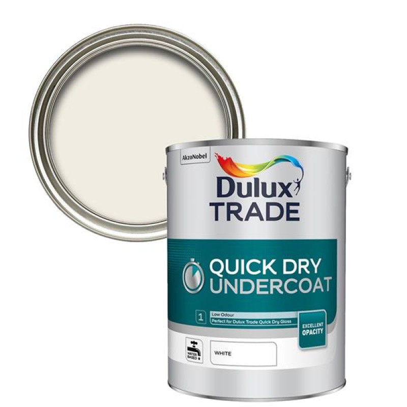 Dulux Trade Quick Dry Undercoat Pure Brilliant White 5L
